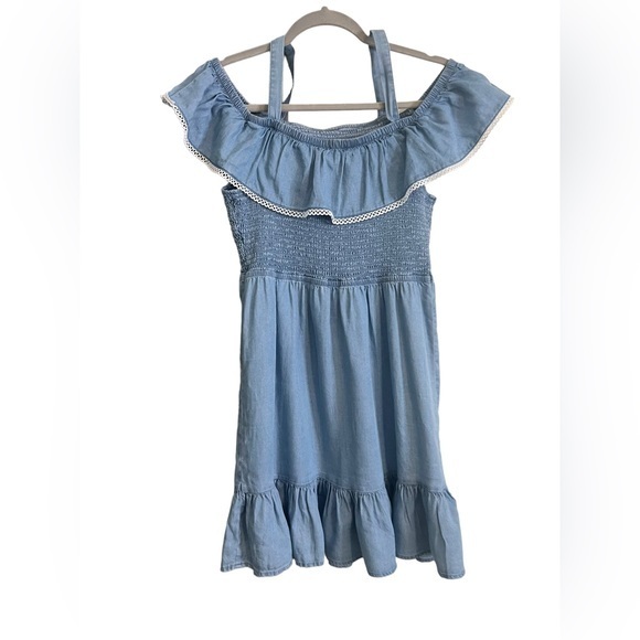 SO Dress blue/white ruffle - Picture 1 of 3